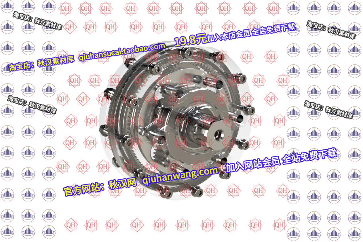 Planetary gear concept行星齿轮传动3D数模图纸 Solidworks设计
